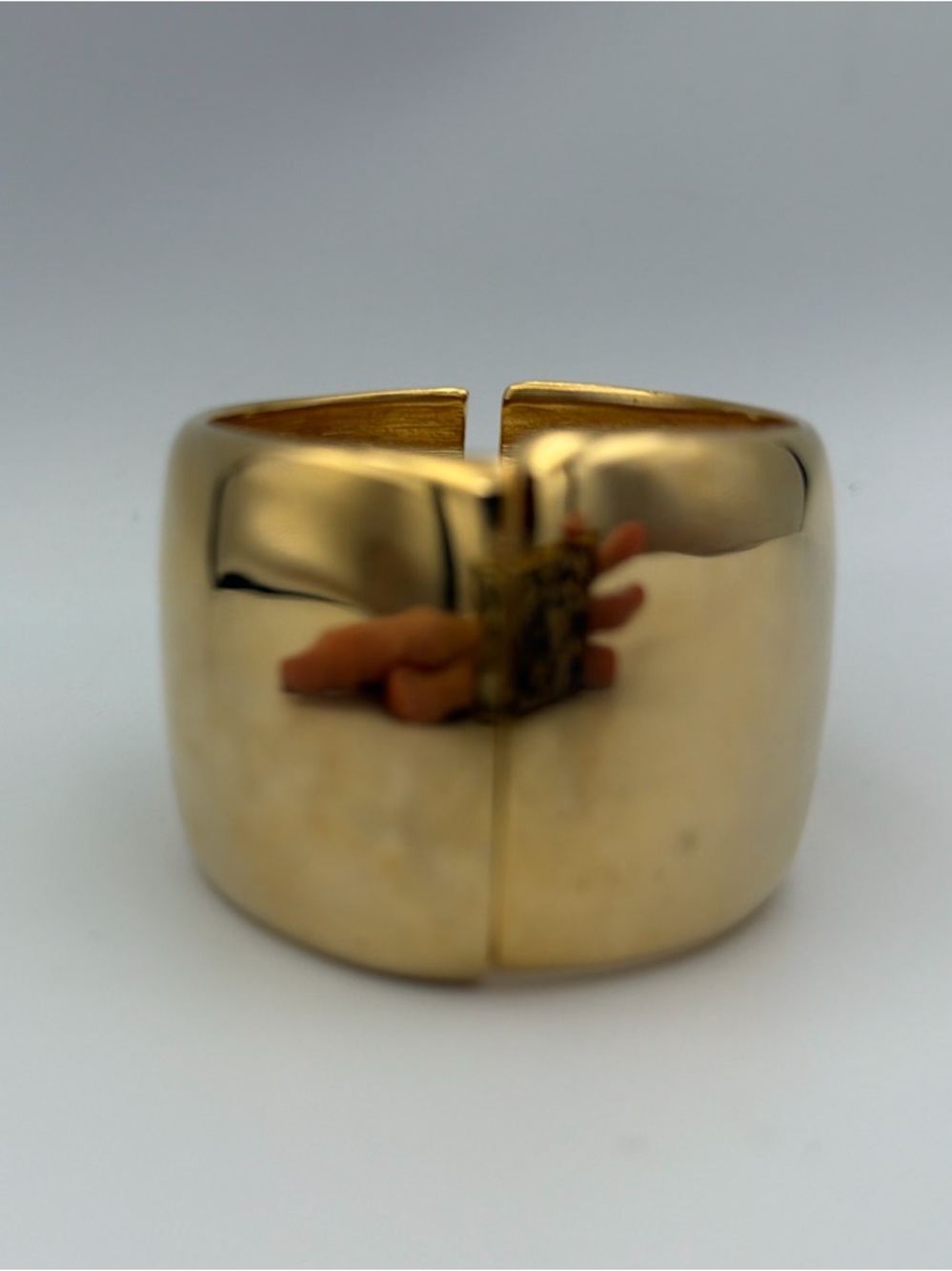Gold-Tone Wide Dome Cuff Bracelet by - Picture 2 of 4